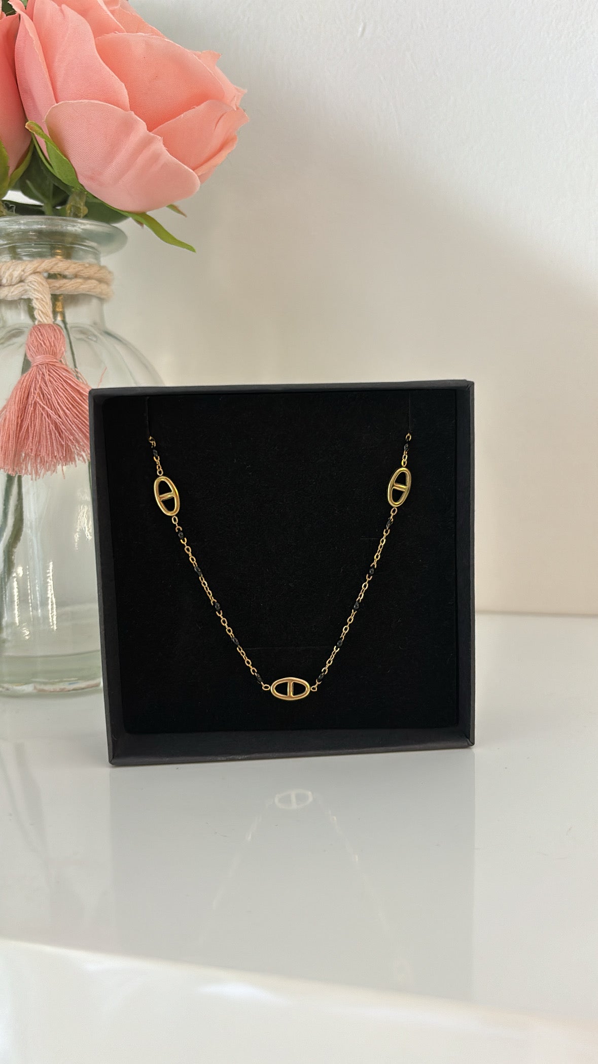 Collier baby Harmony noir gold
