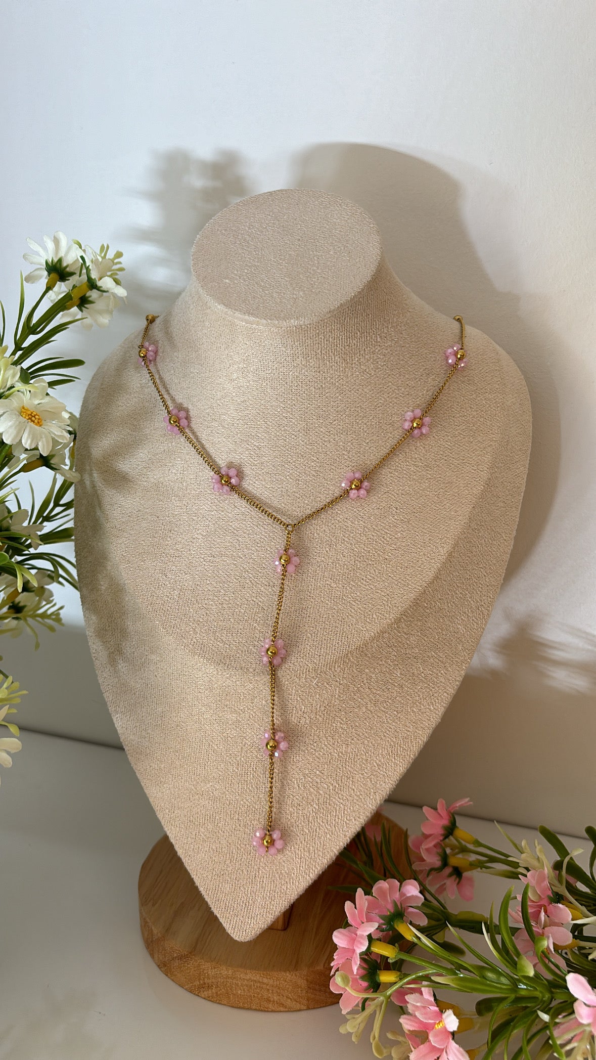 Collier marguerite rose gold