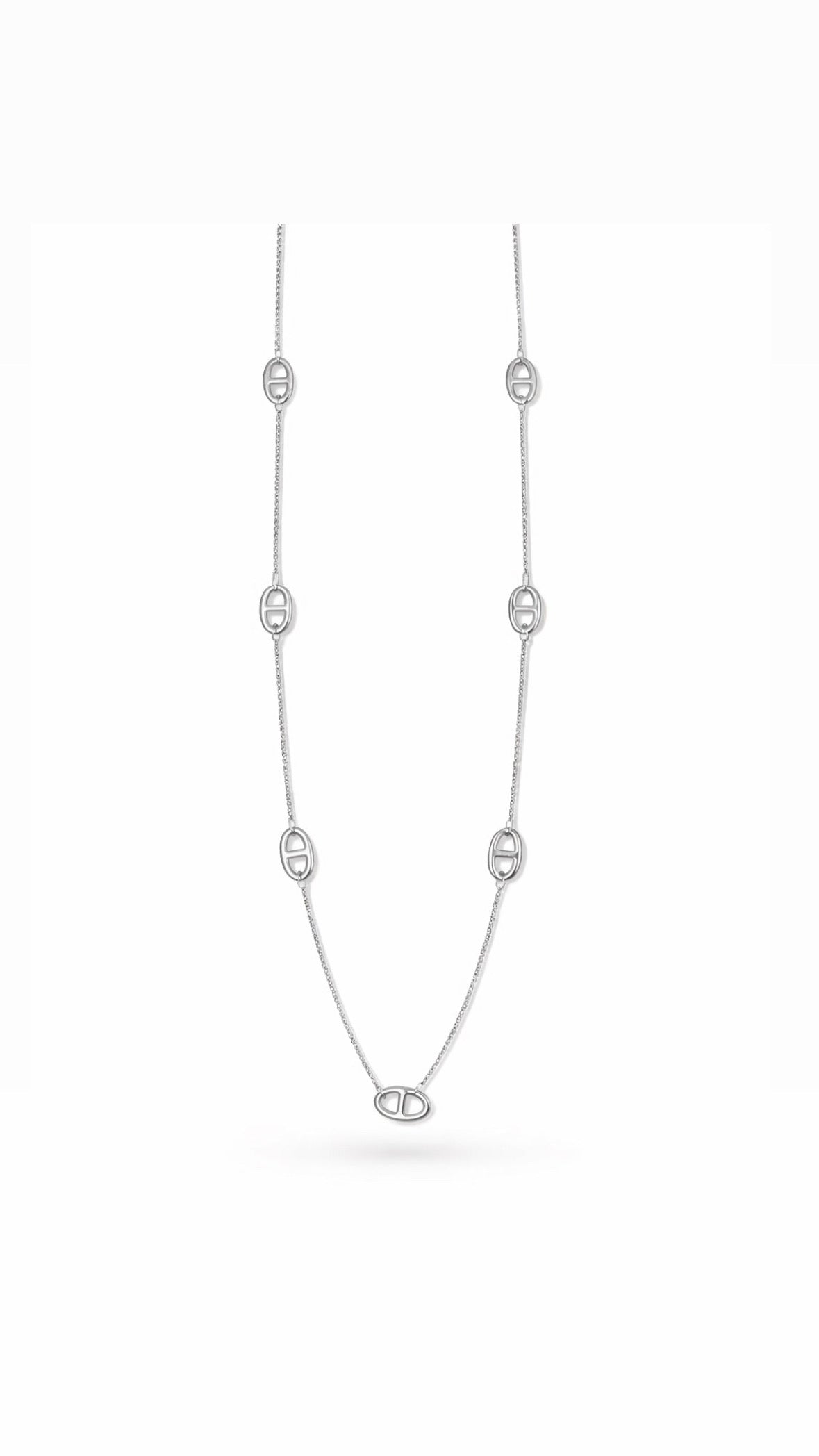 Sautoir maille marine Silver