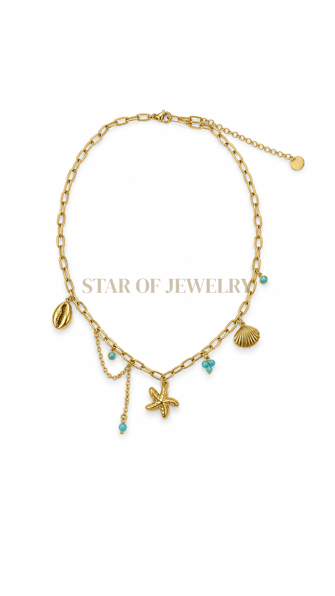 Collier Siréna bleu gold