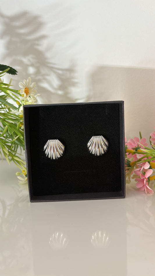 Boucles coquillage Silver