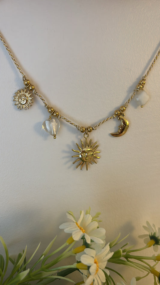 Collier Riviera blanc gold