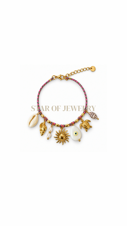 Bracelet Bali gold rose