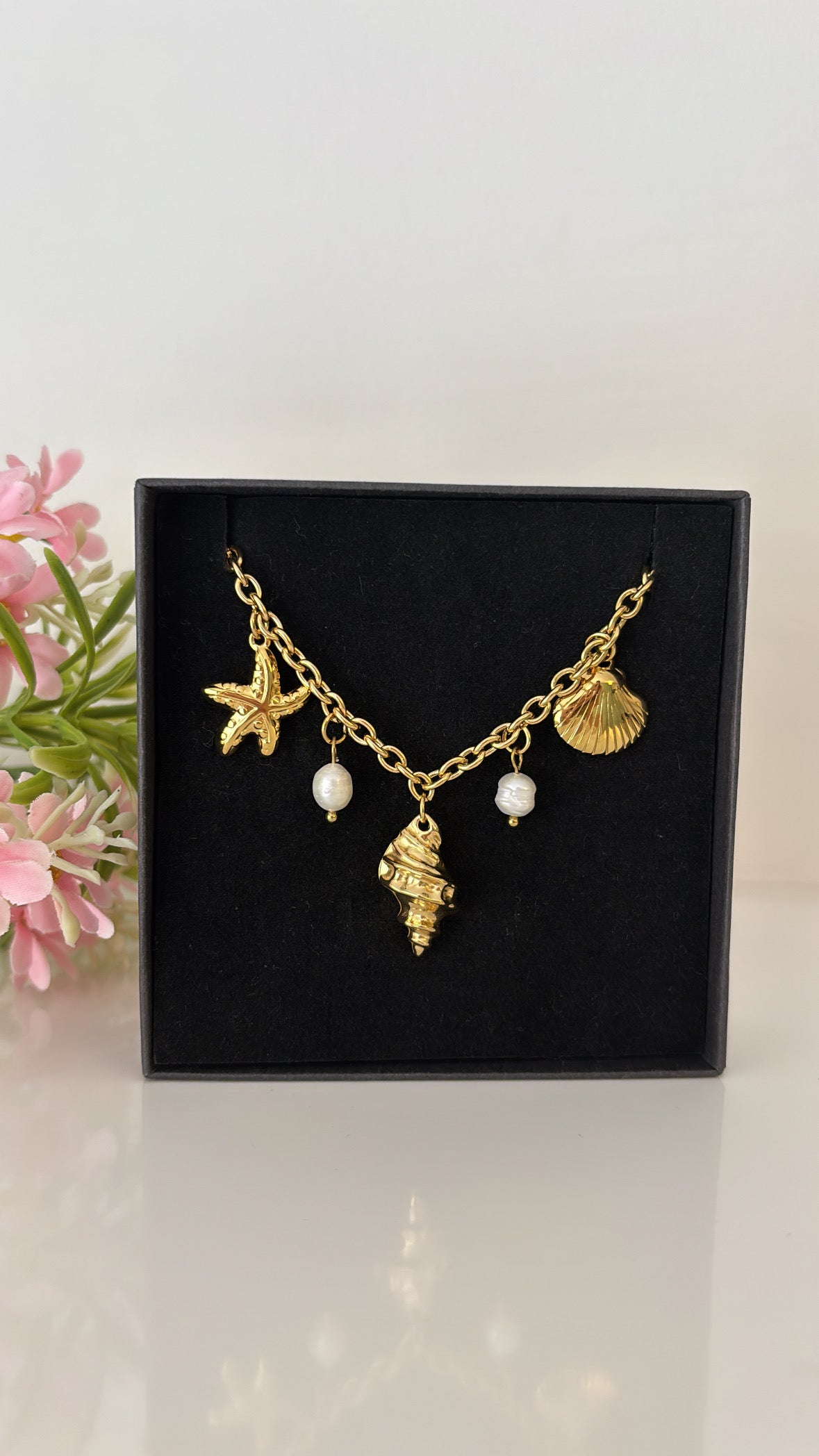 Bracelet coquillages gold