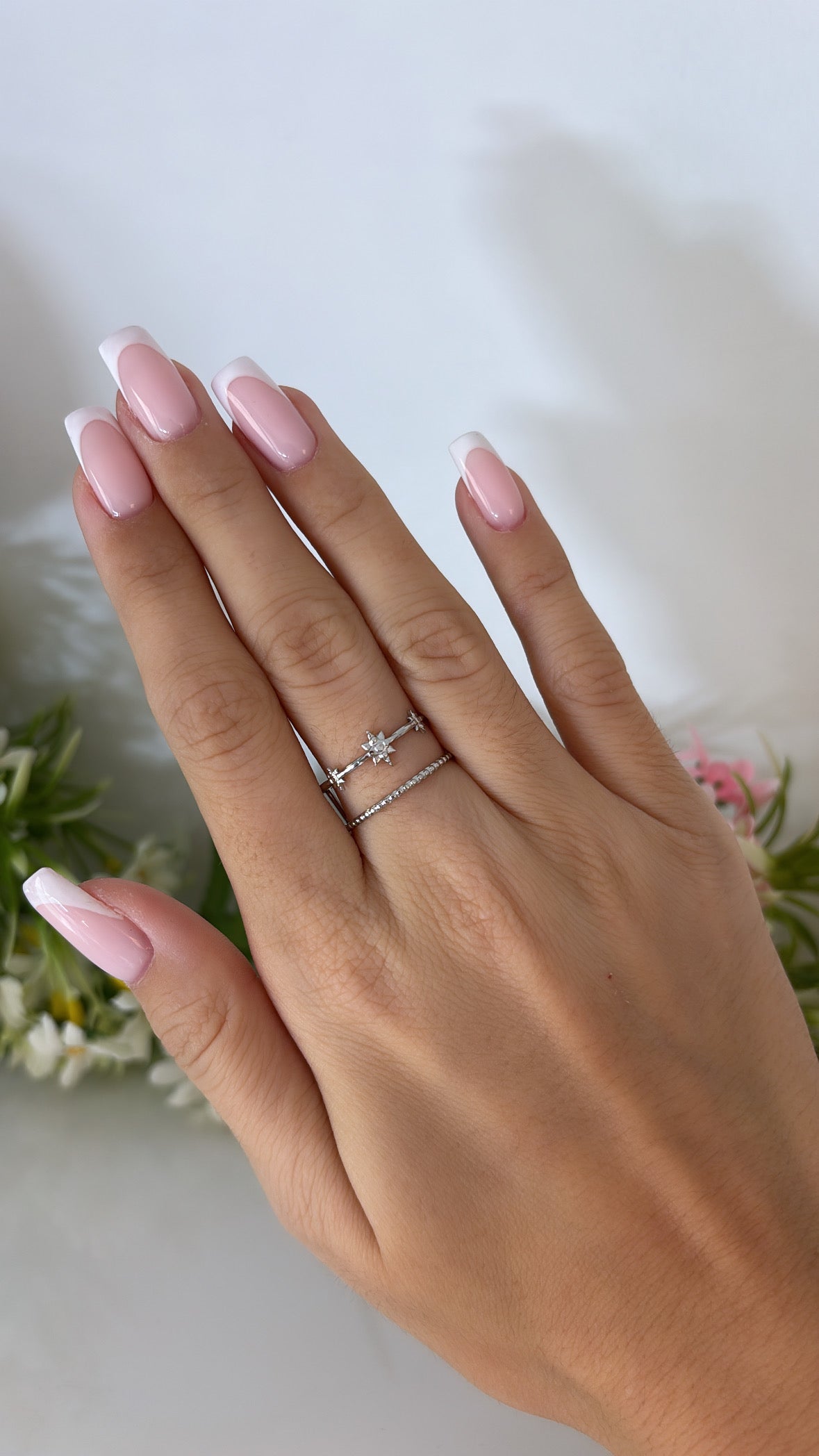 Bague double étoilé Silver