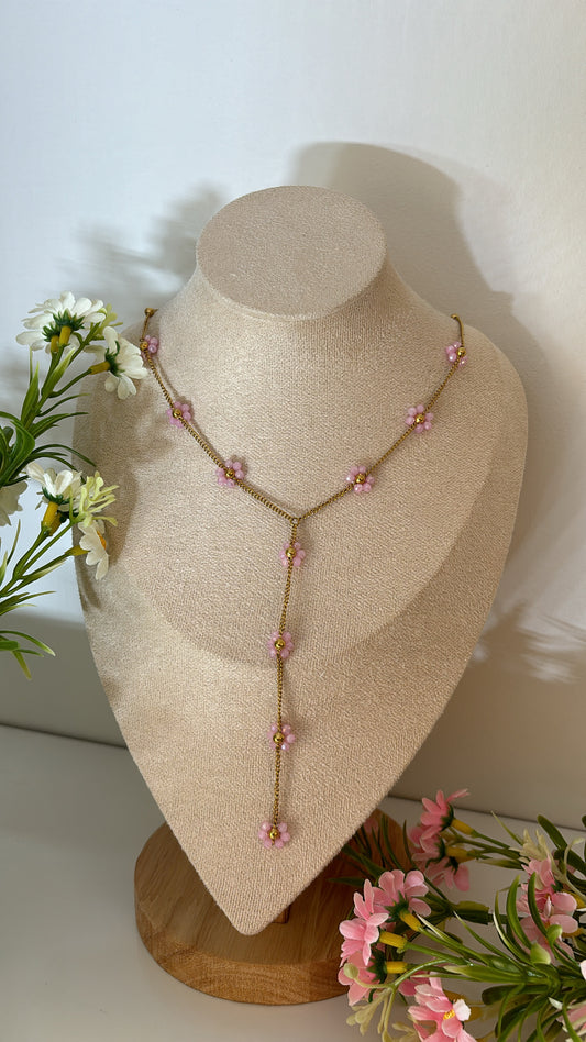 Collier marguerite rose gold