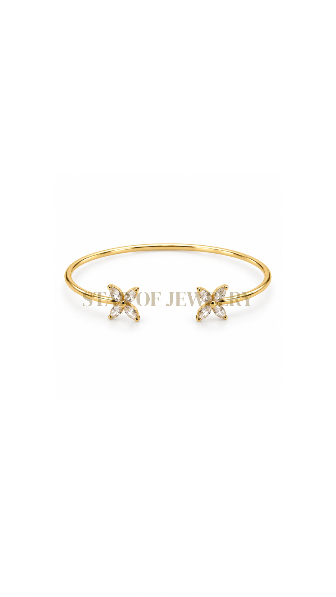 Jonc Papillon blanc gold