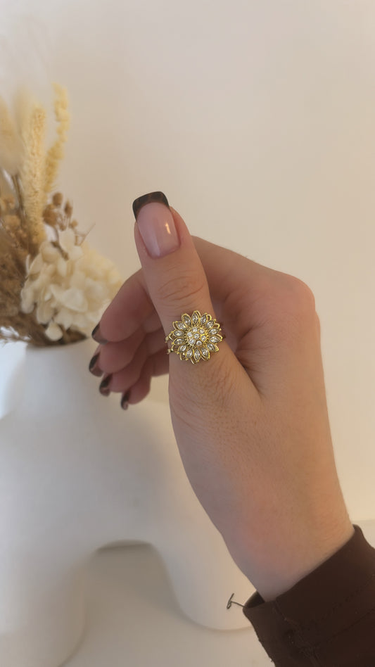 Bague Anti stress Flora Gold