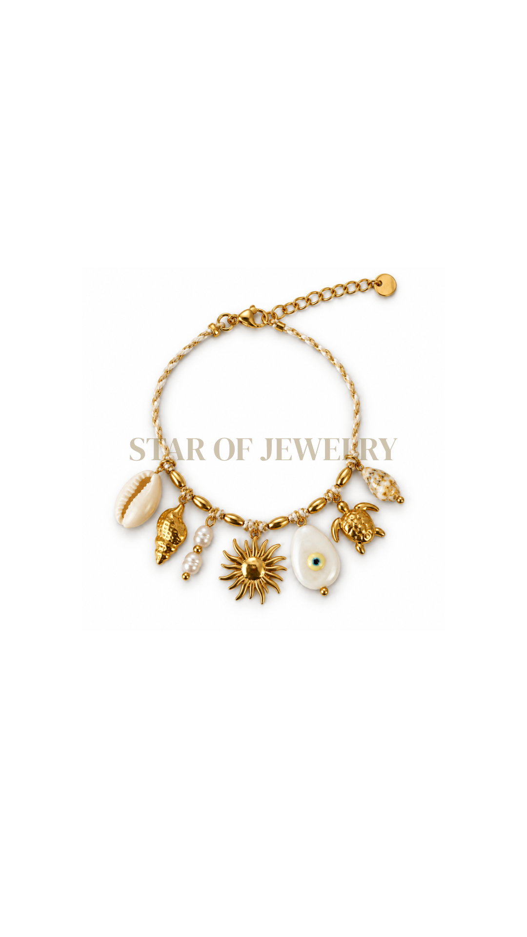 Bracelet Bali gold blanc
