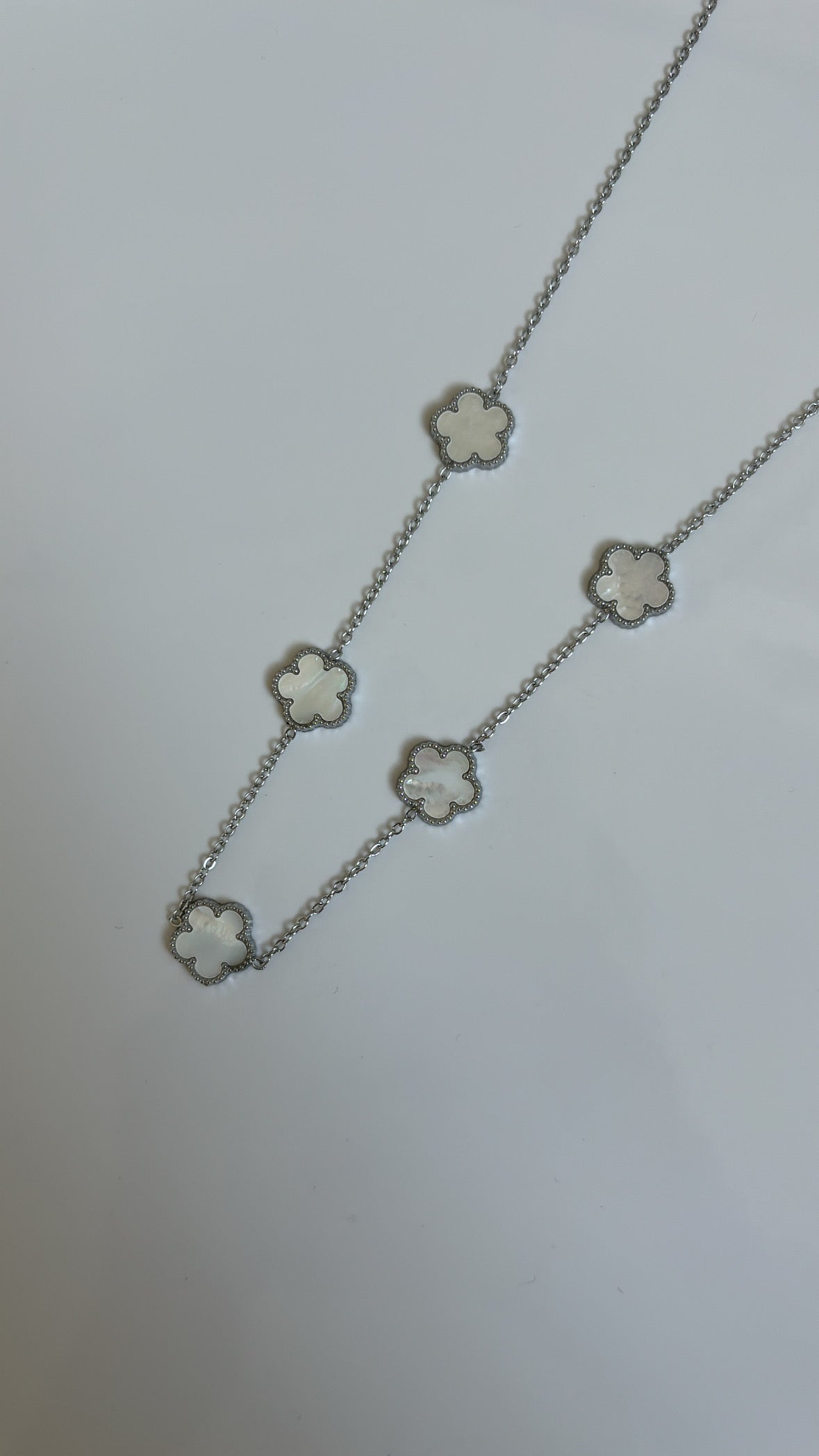 Collier Classy White Silver