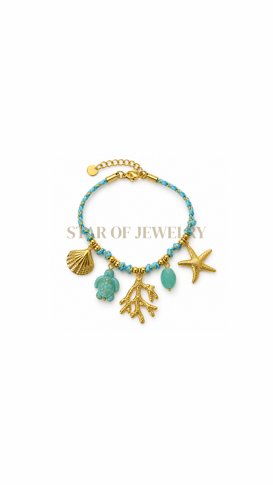 Bracelet Océana bleu gold
