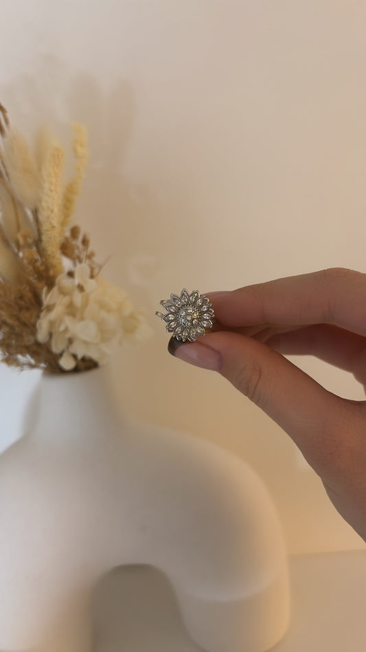 Bague Anti stress Flora Silver