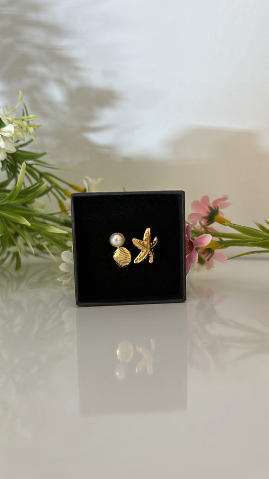 Bague coquillage gold
