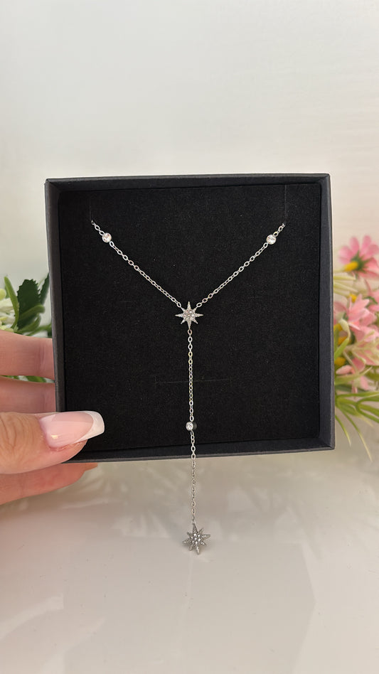 Collier pluie étoilé Silver