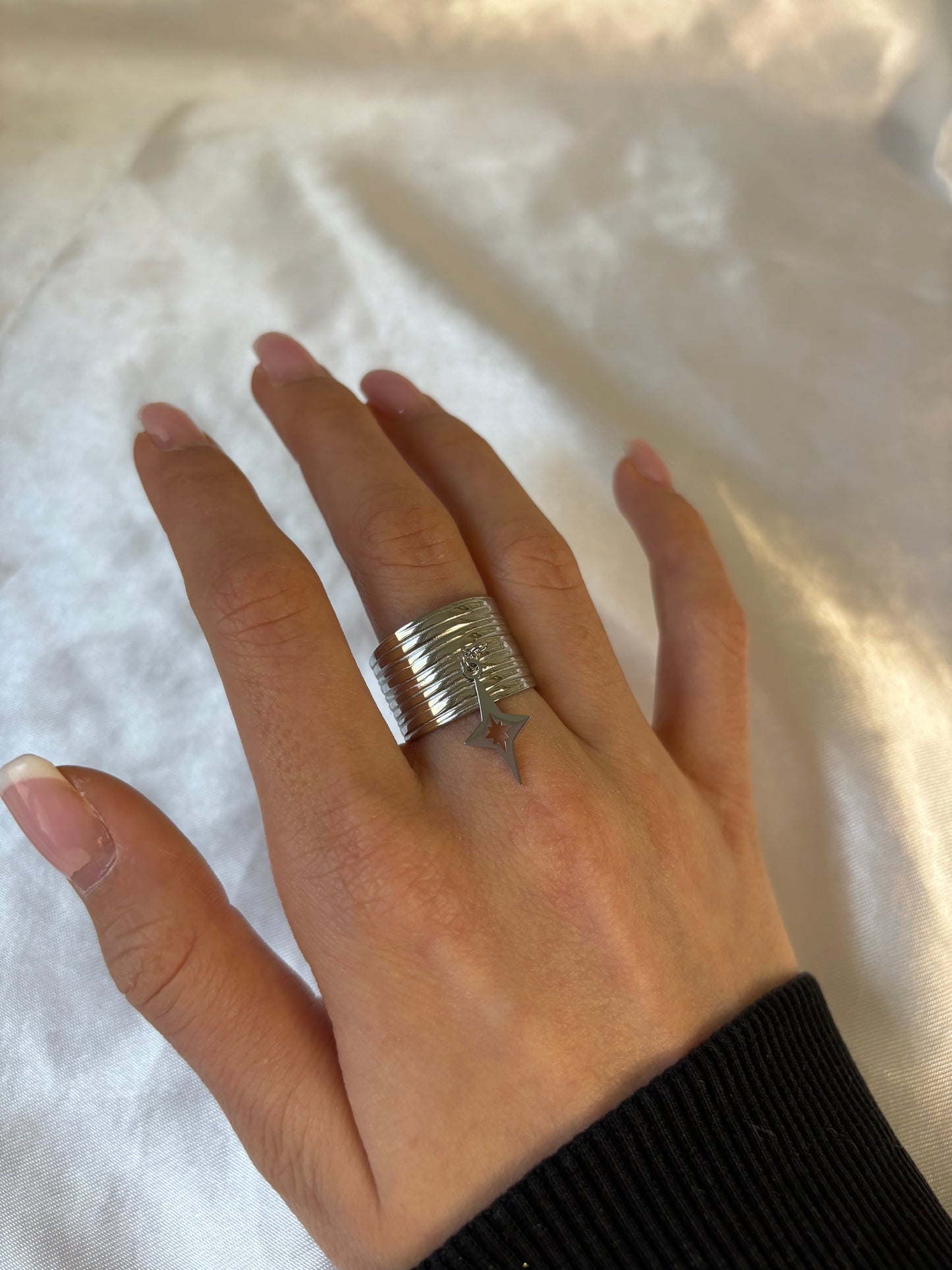Bague étoile scintillante Silver