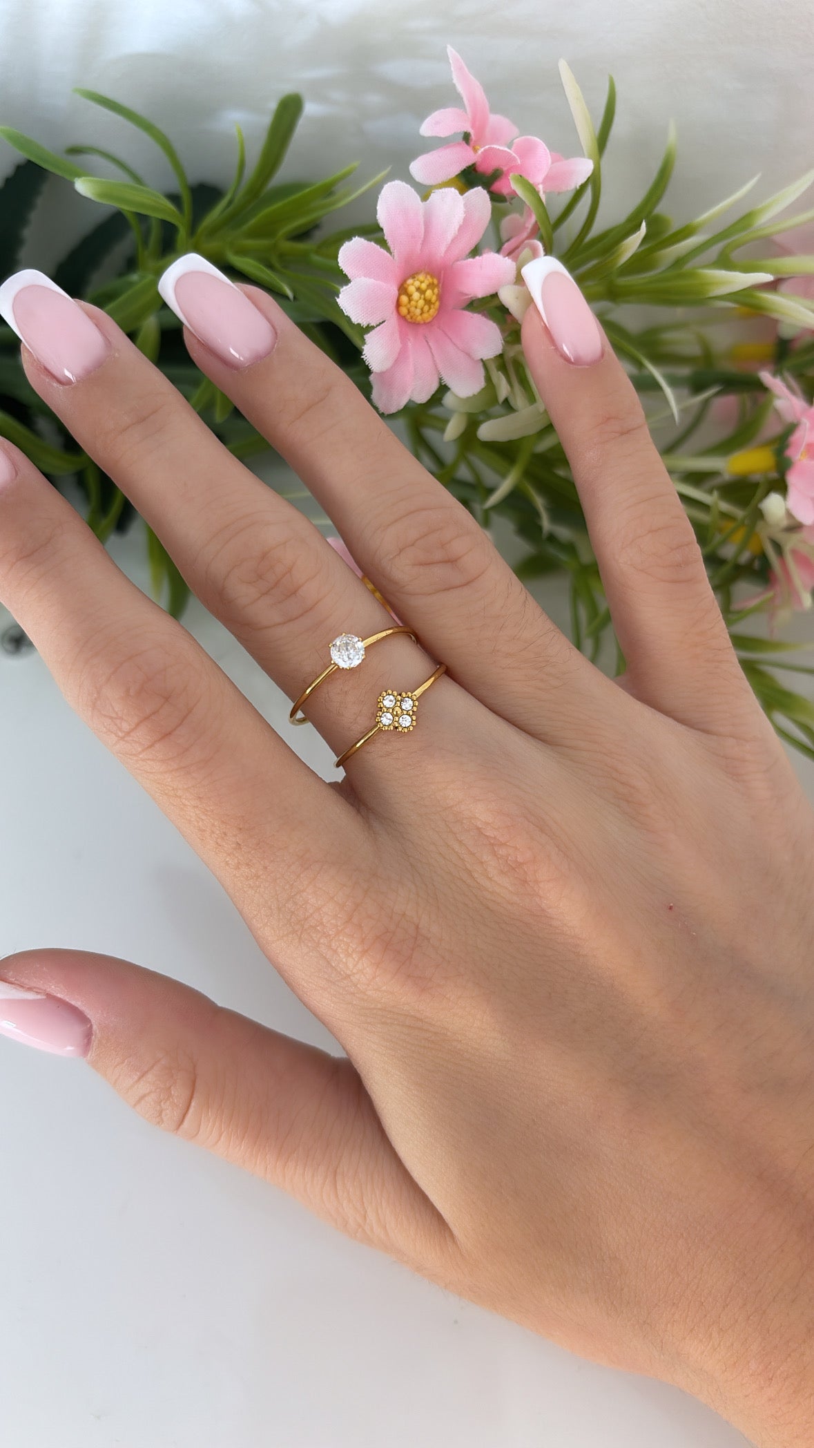 Duo bagues jumelles gold