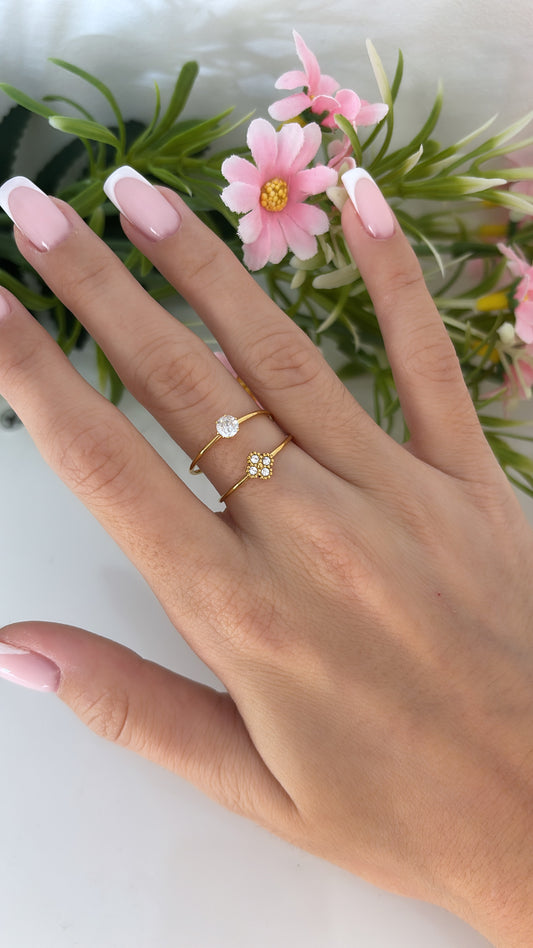Duo bagues jumelles gold