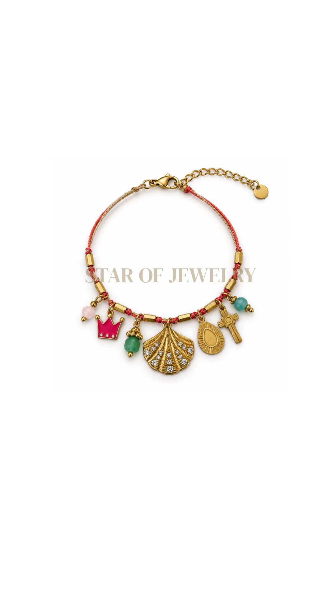 Bracelet Arielle gold rose bleu