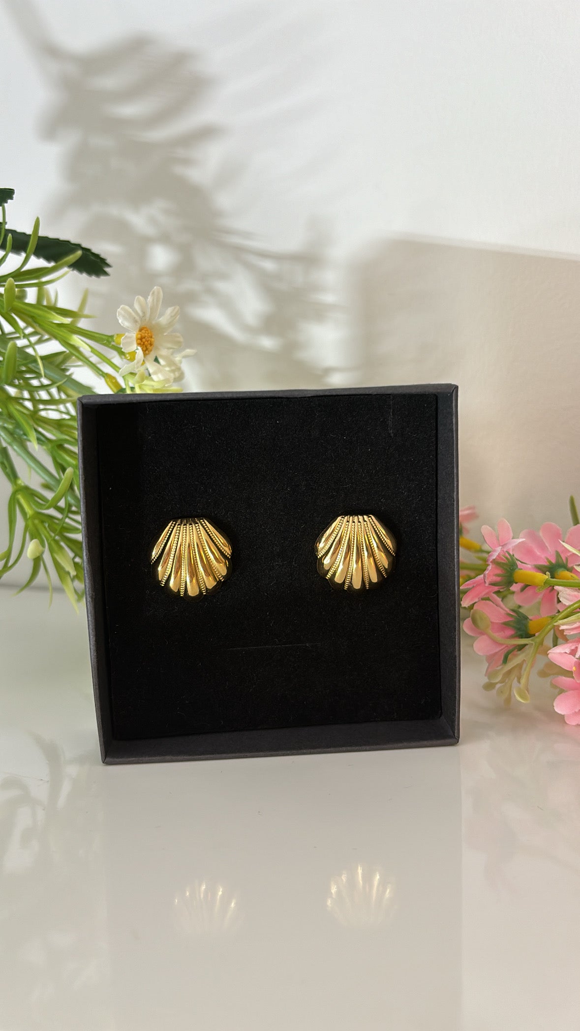 Boucles coquillage gold