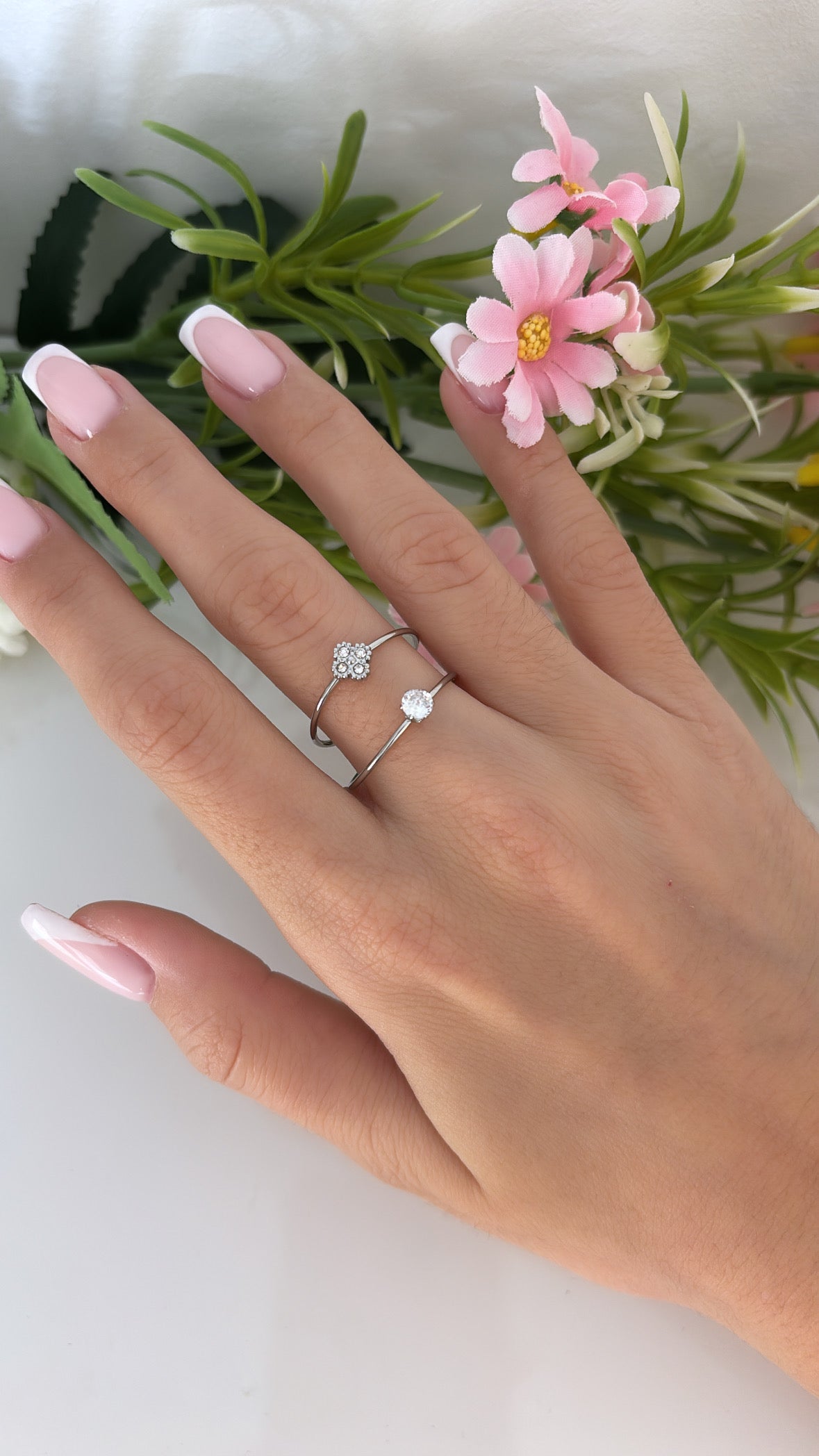 Duo bagues Jumelles Silver