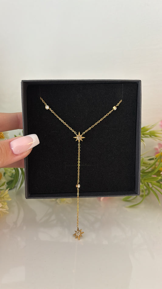 Collier pluie étoilé gold