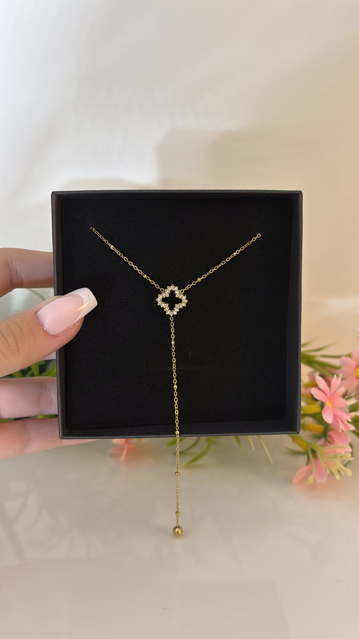 Collier Flower gold long