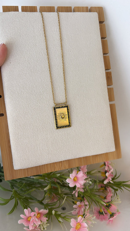Collier Élya noir gold