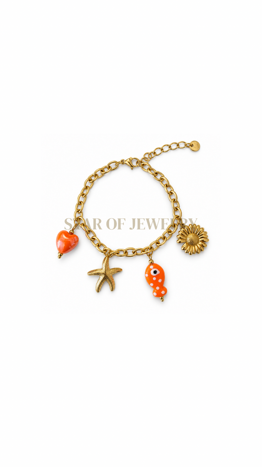 Bracelet Nemo orange gold
