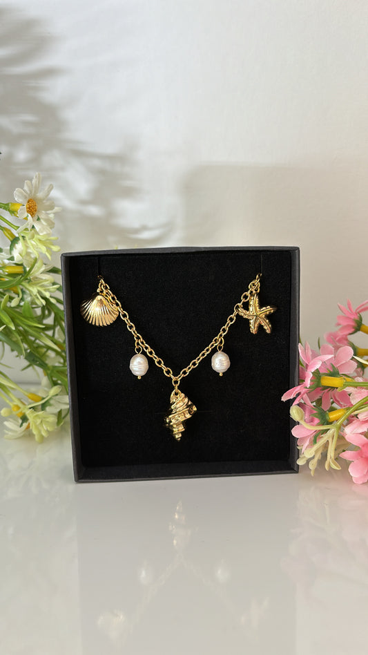 Collier coquillage gold