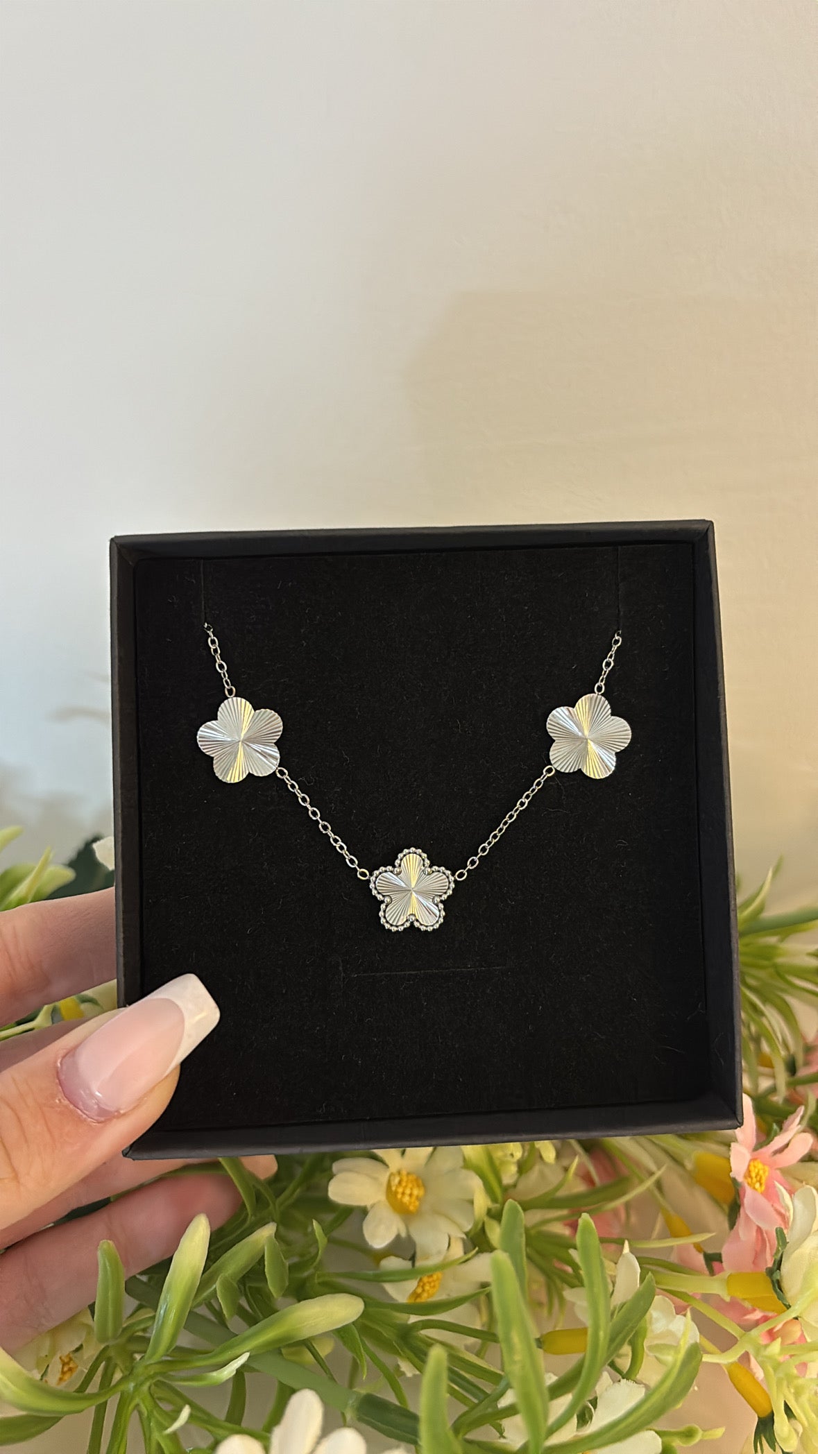 Collier trèfle Silver