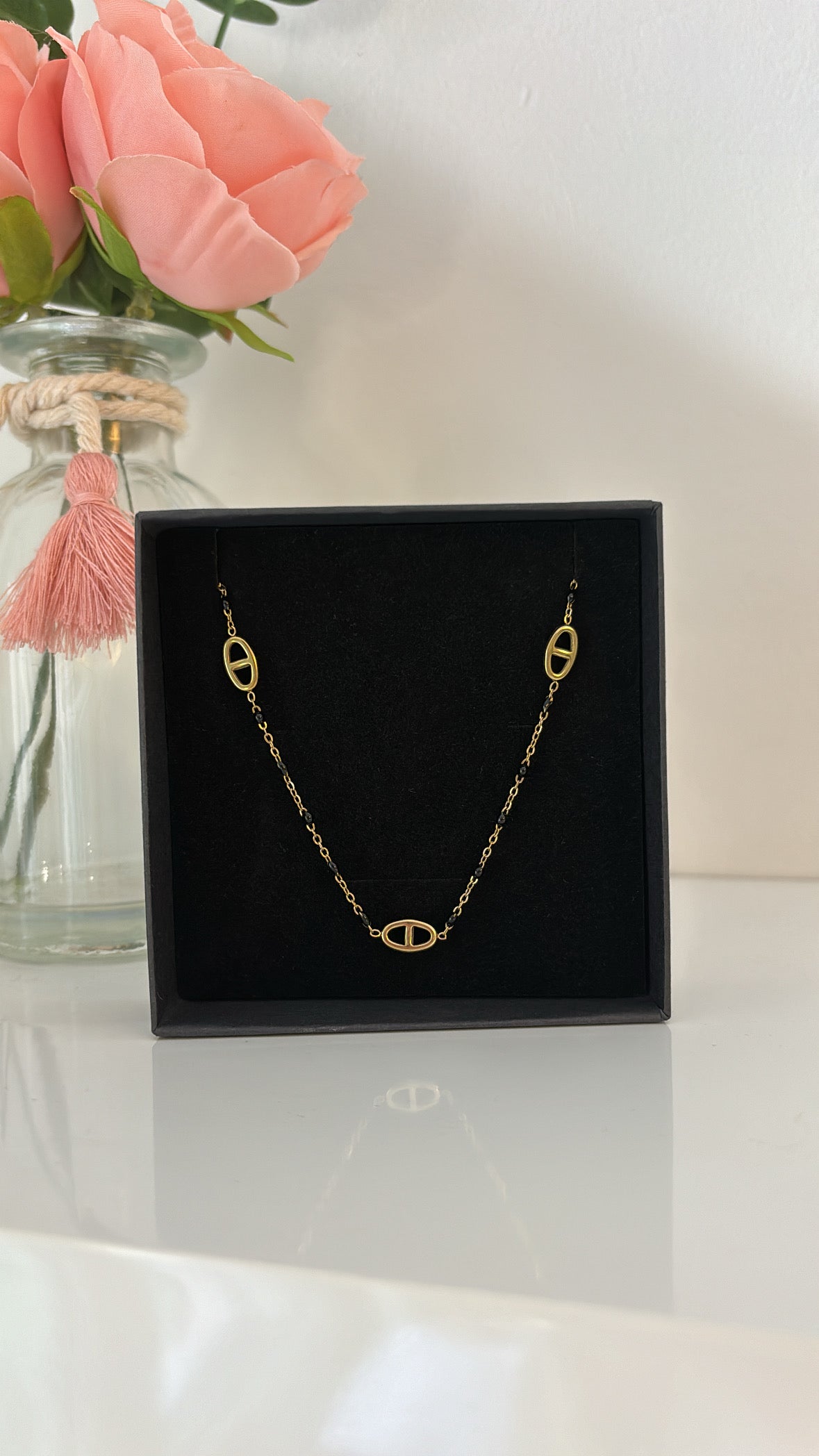 Collier baby Harmony noir gold