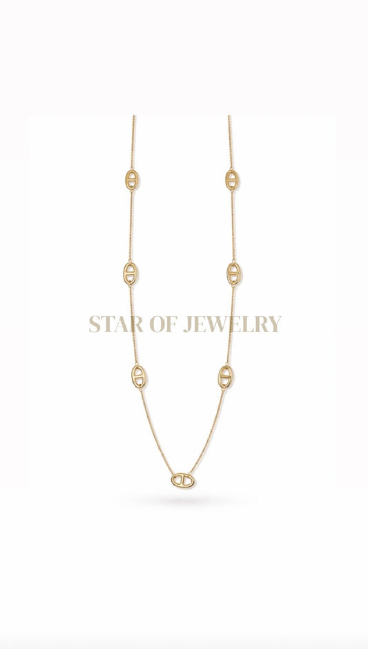 Sautoir maille marine gold