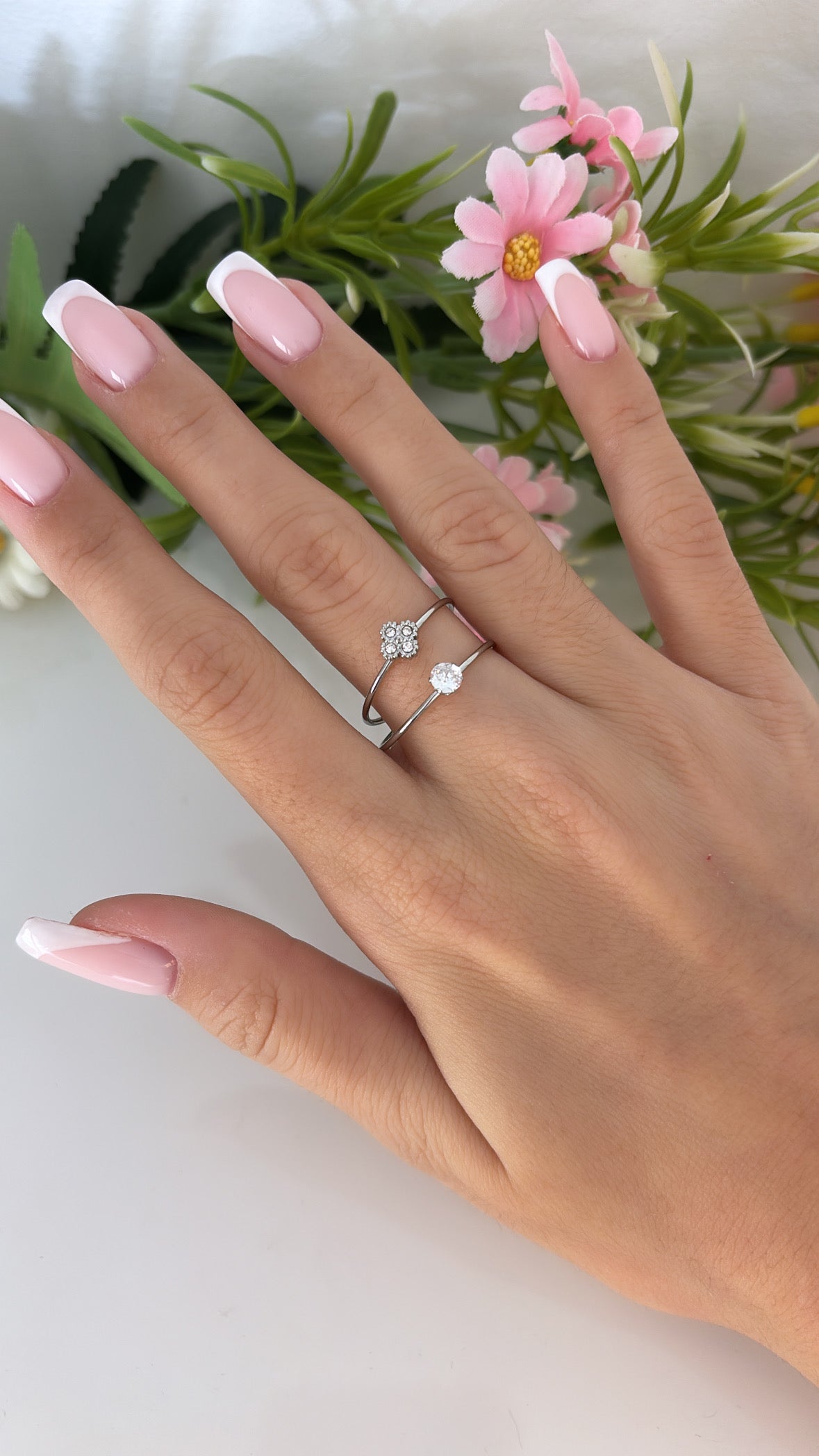Duo bagues Jumelles Silver