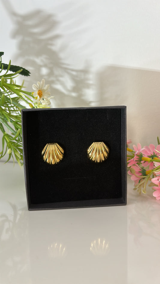Boucles coquillage gold