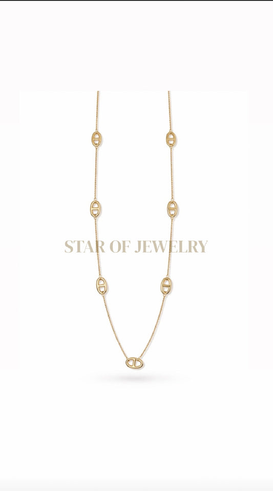 Sautoir maille marine gold