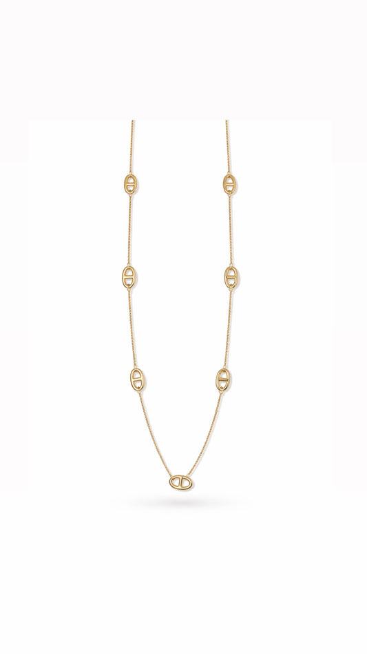 Sautoir maille marine gold