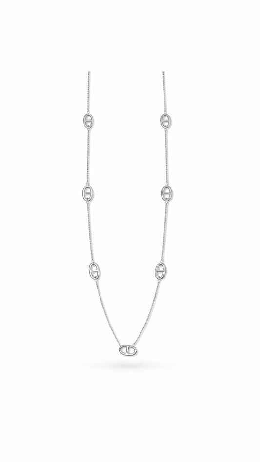 Sautoir maille marine Silver