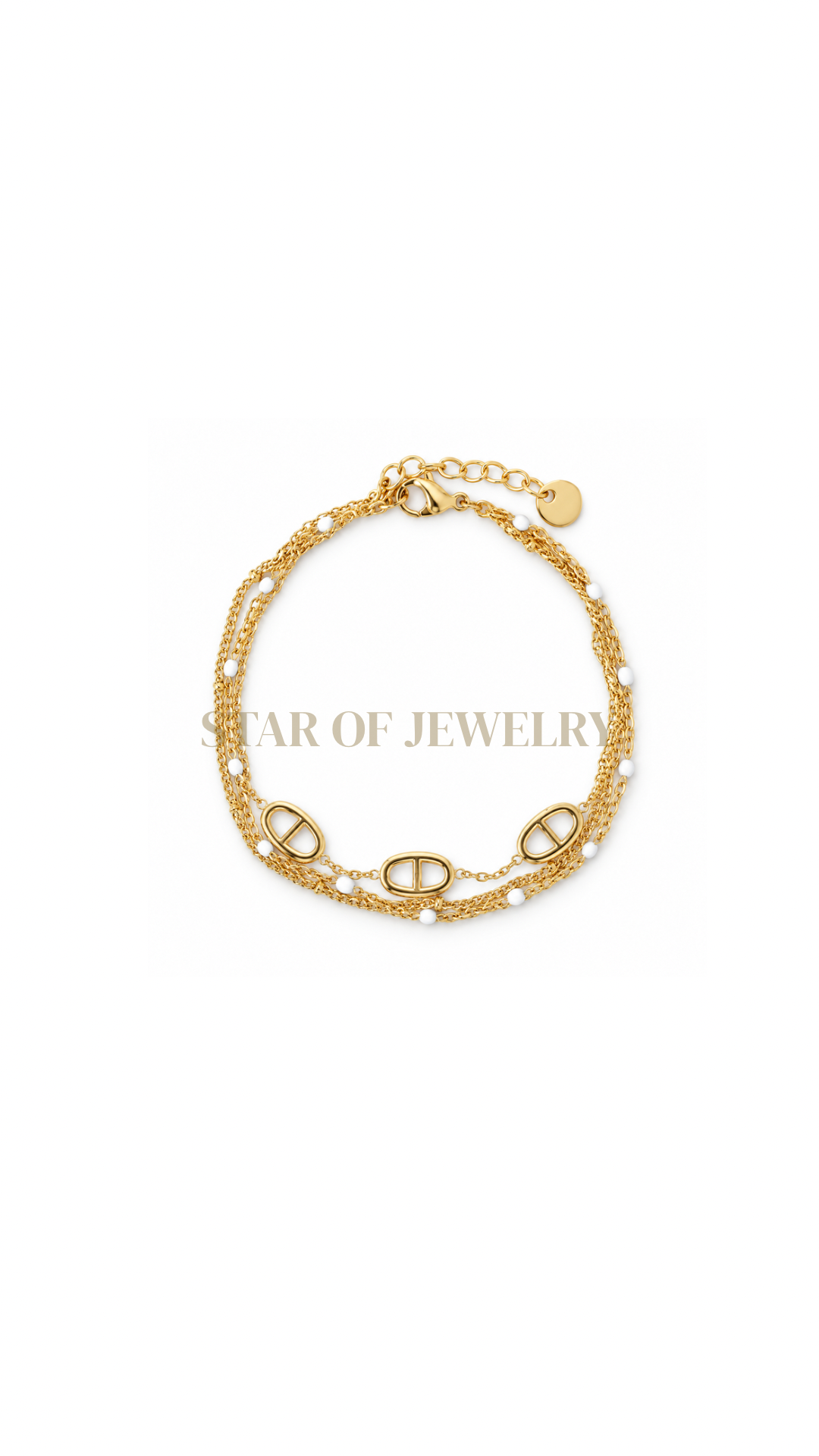Bracelet Ibiza blanc Gold