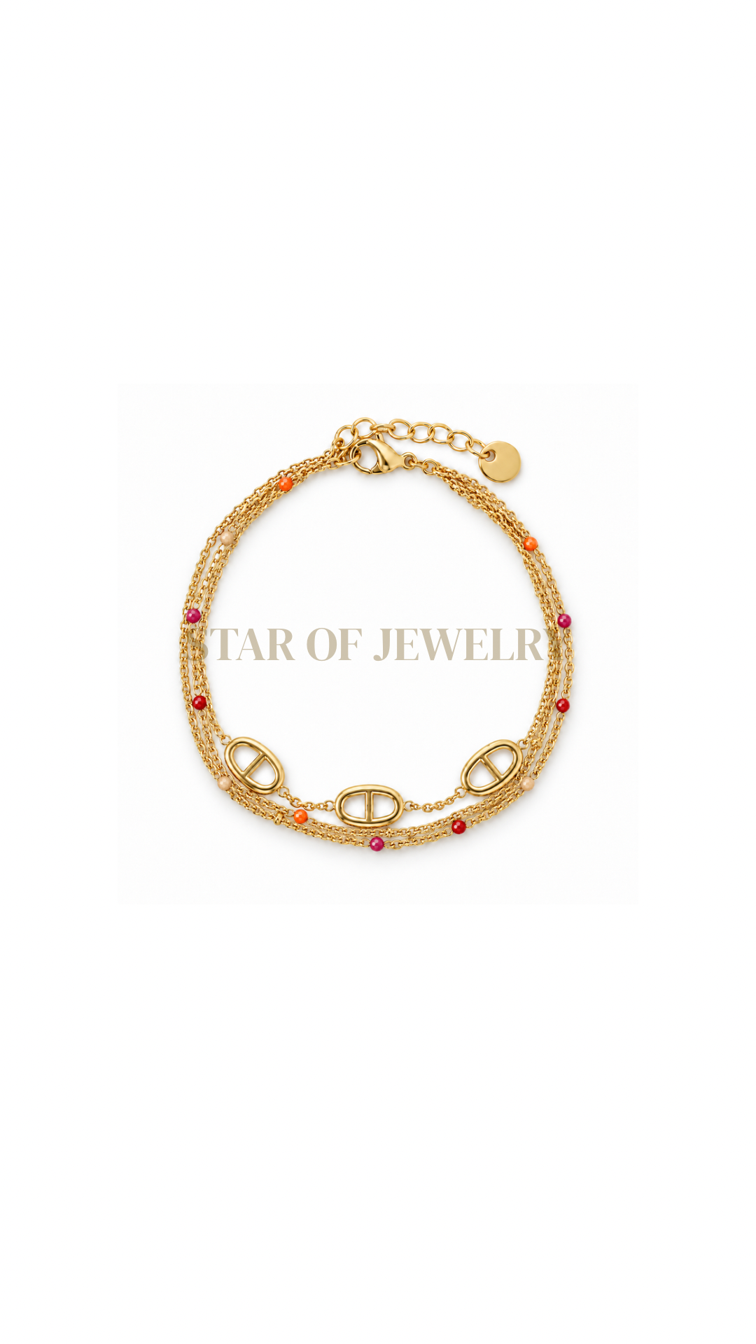 Bracelet Ibiza rouge Gold