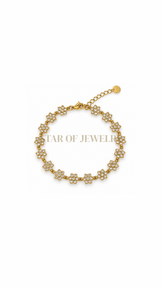 Bracelet Rosa gold blanc