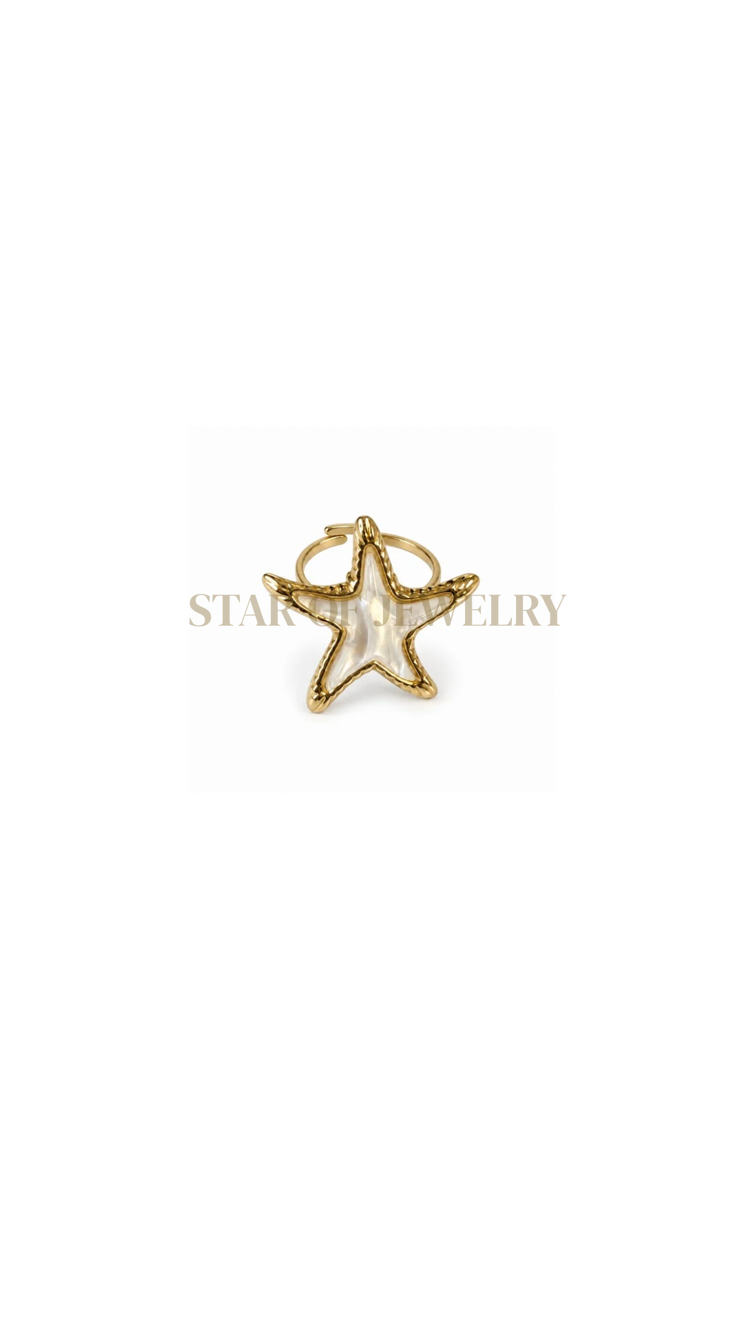 Bague Étoila blanche gold