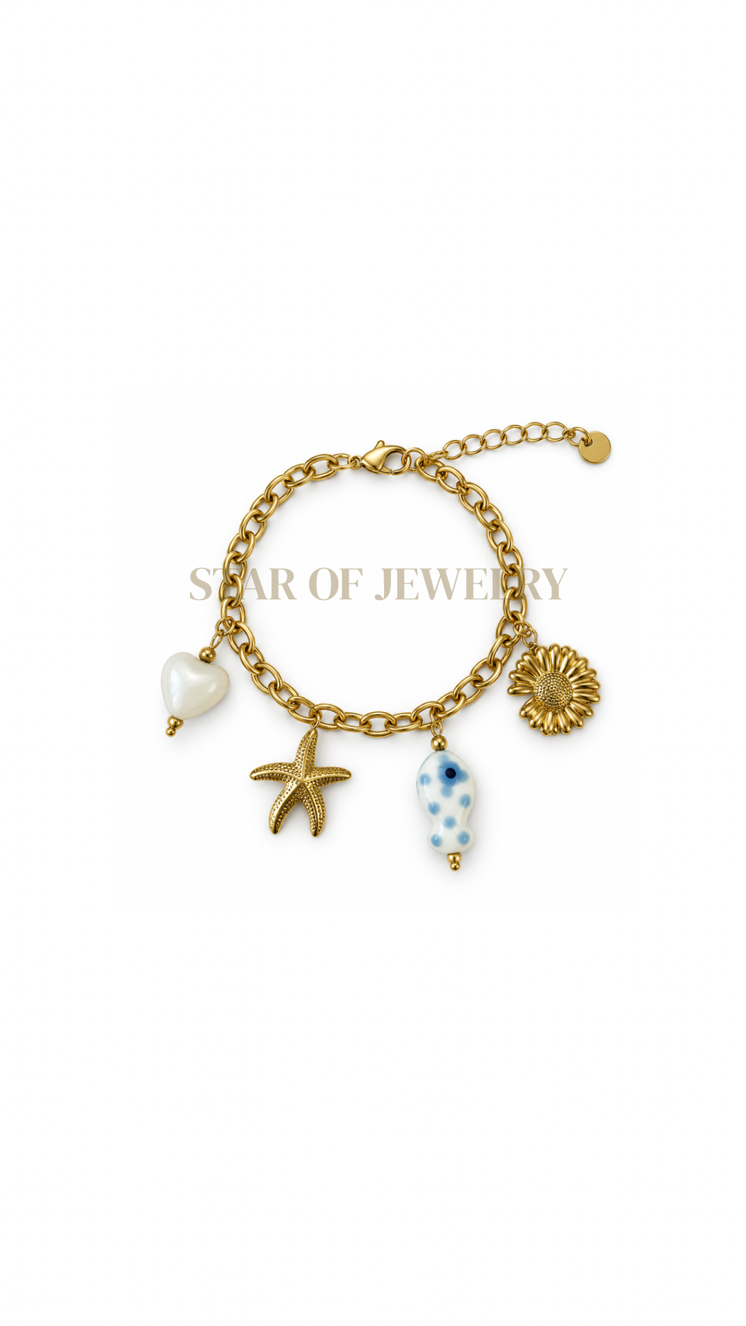 Bracelet Nemo blanc bleu gold