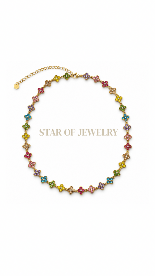 Collier Kate arc en ciel gold