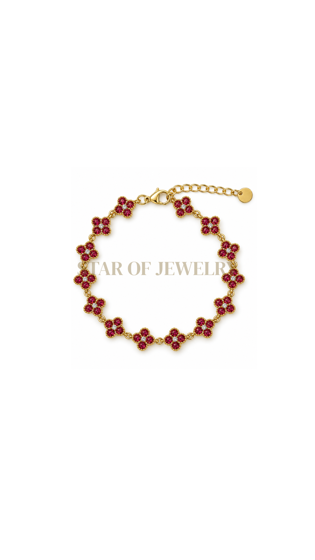 Bracelet Kate rose foncé Gold