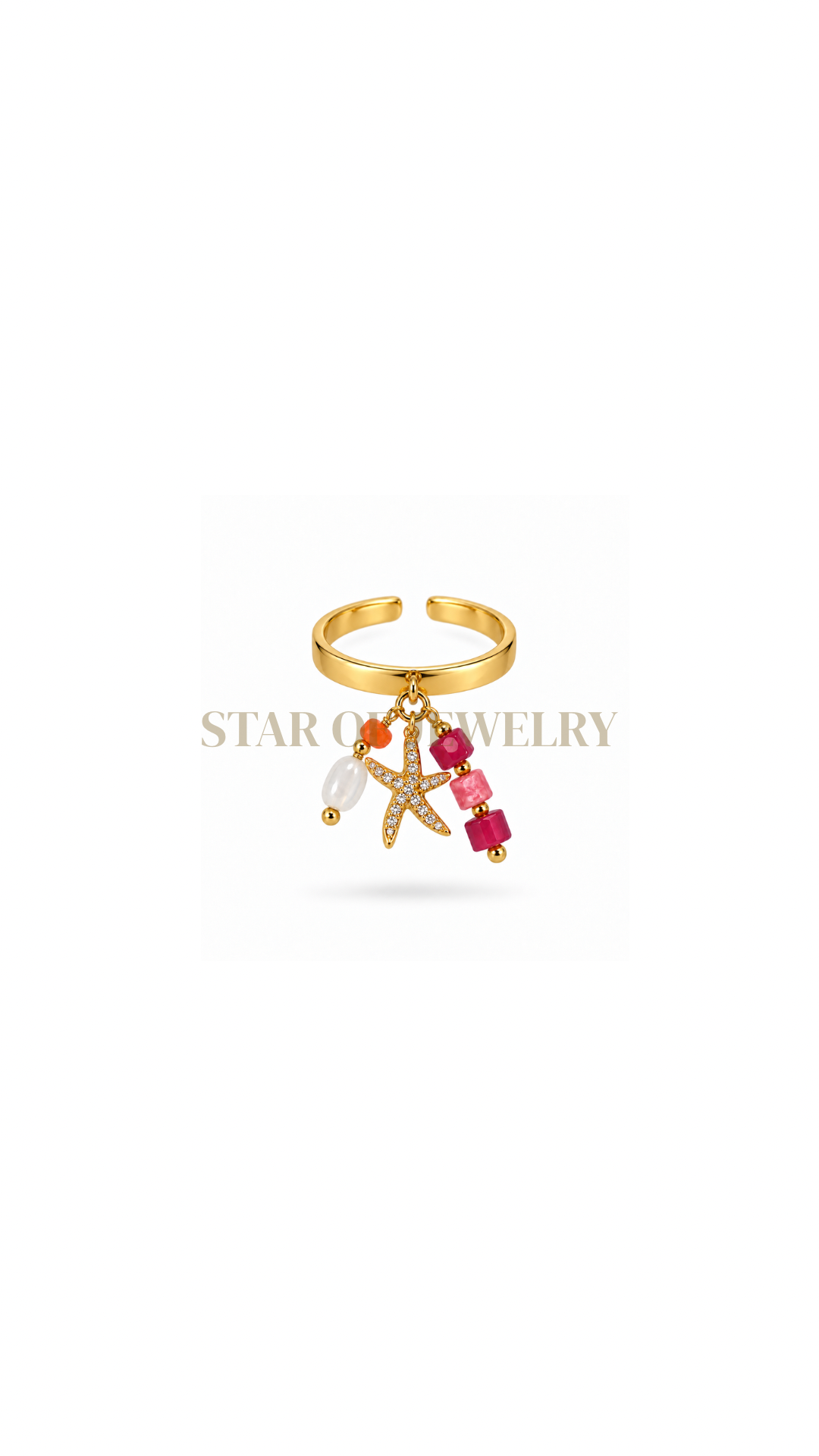 Bague Sunny rouge