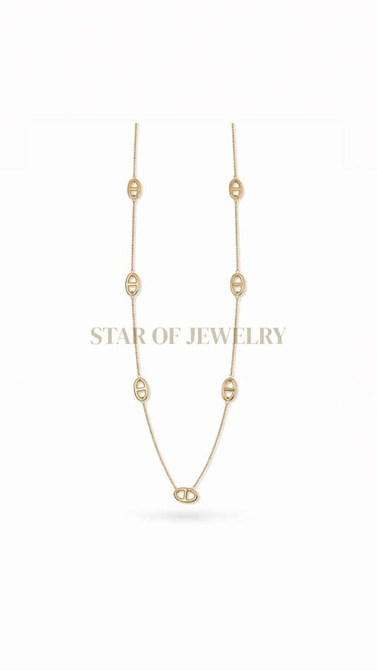 Sautoir maille marine gold