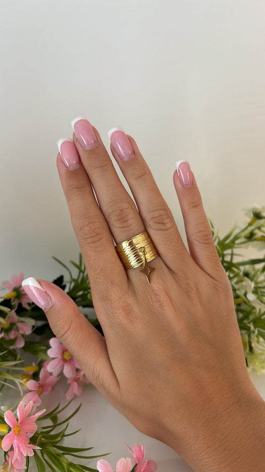 Bague étoile scintillante gold
