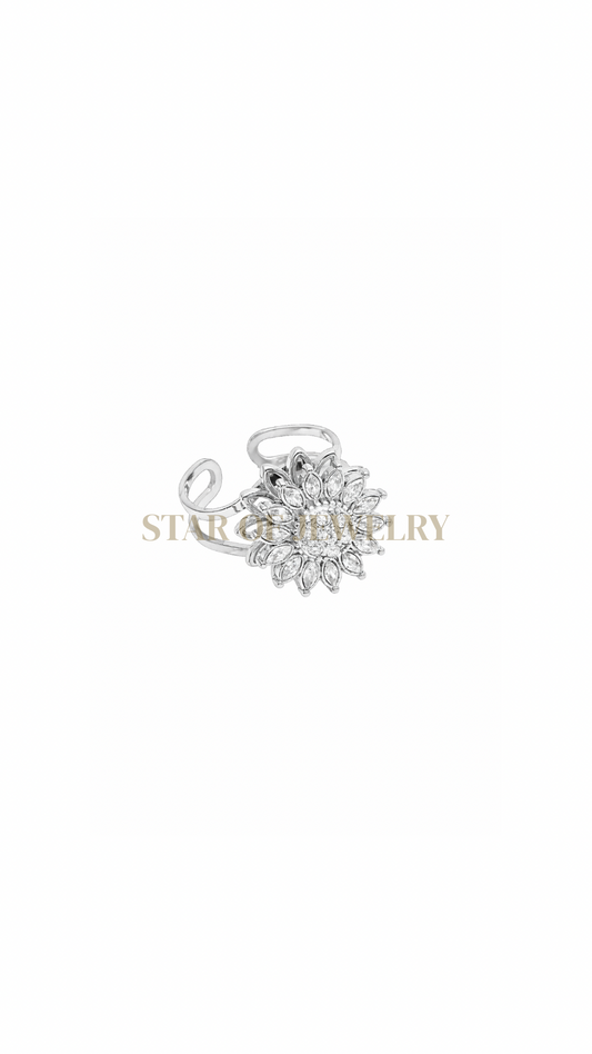 Bague Anti stress Flora Silver